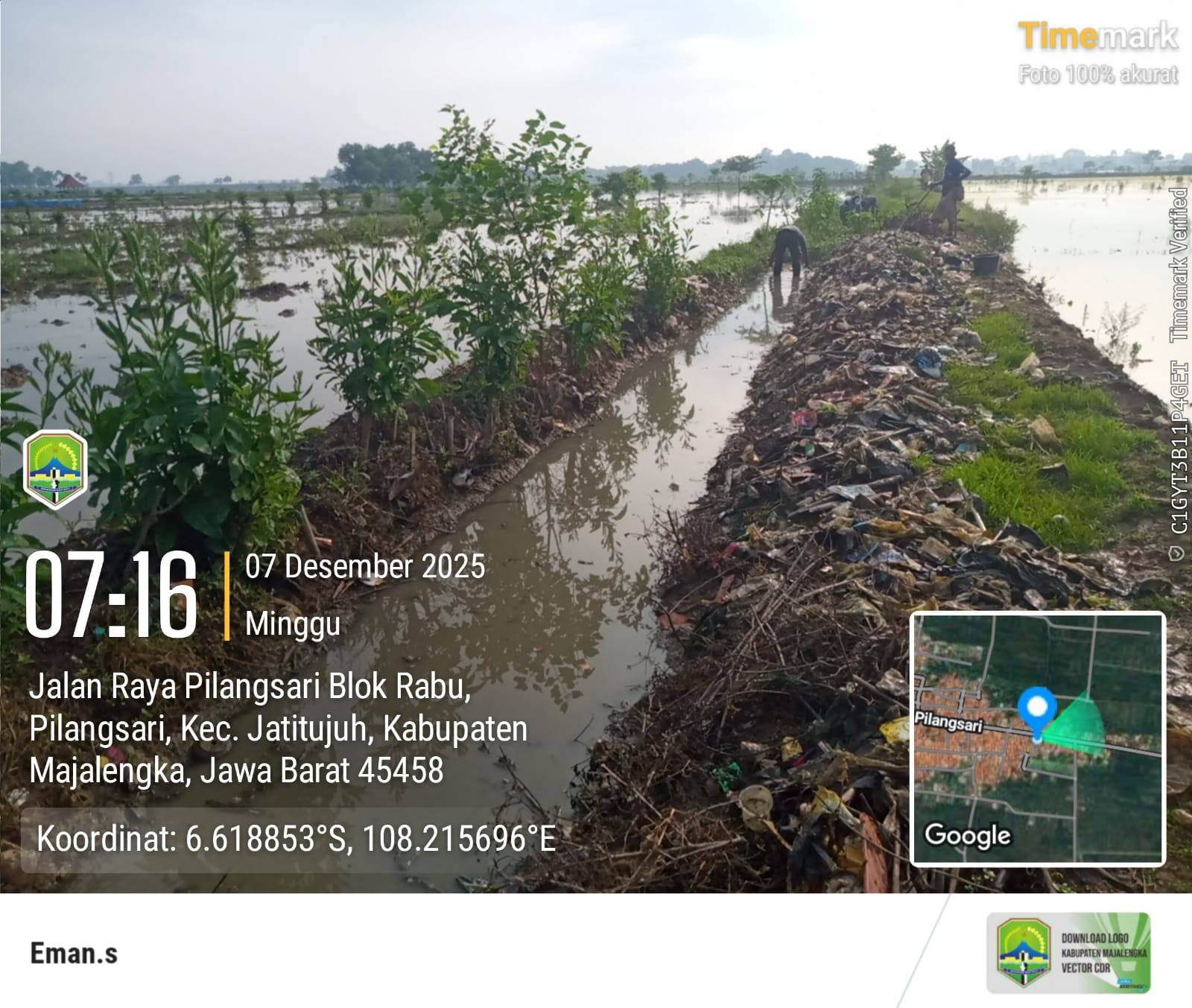 Normalisasi Saluran Air / Irigasi di Desa Pilangsari